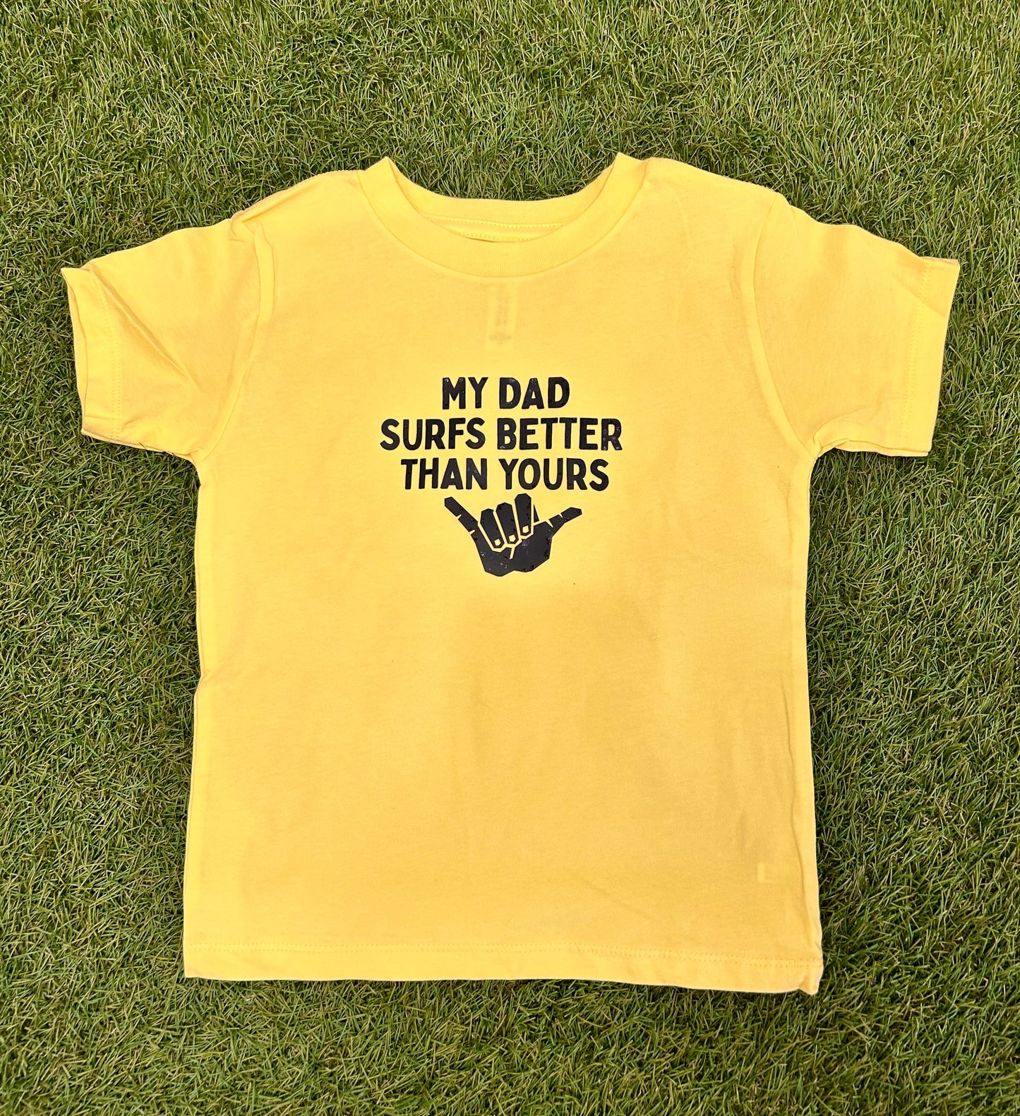 GV My Dad surfs better toddler tees