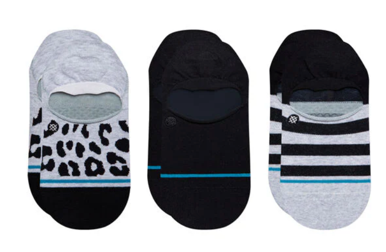 Womans No Show Stance Leopard 3 Pack Size Medium