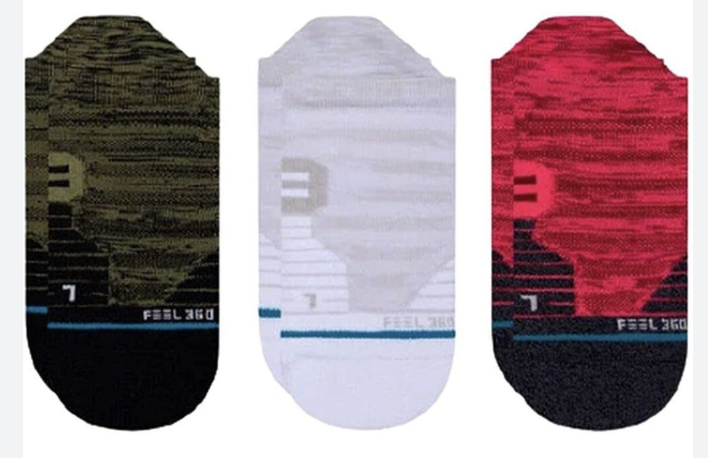 Womans No Show Stance Melange 3 Pack Size Medium