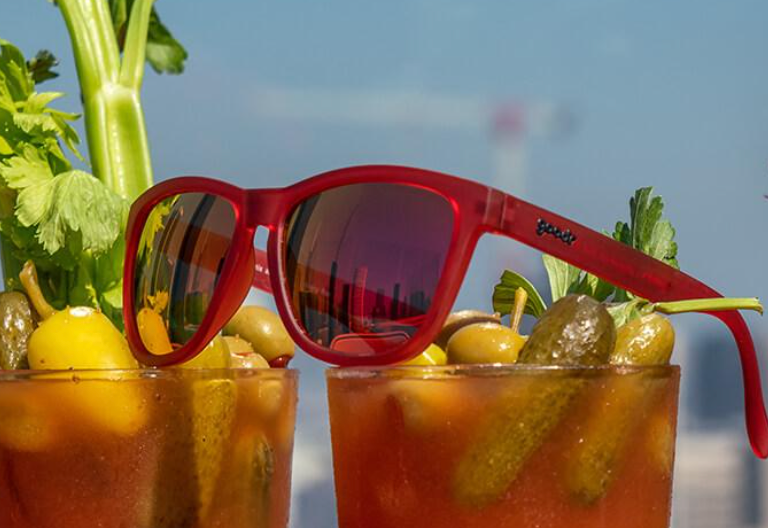 Goodr Phoenix at a bloody mary bar