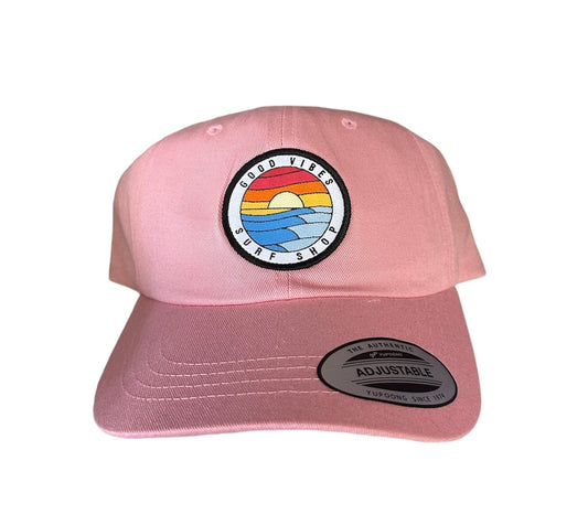 Good Vibes Sunset Pink Classic Dad Hat