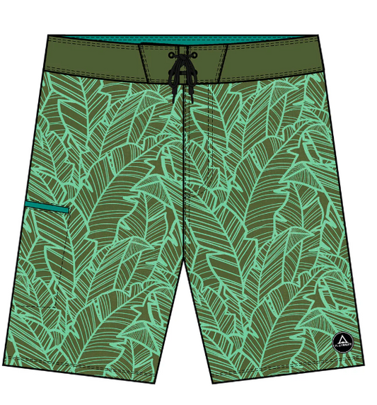 Play Salty  Banana Leaf Boardshorts
