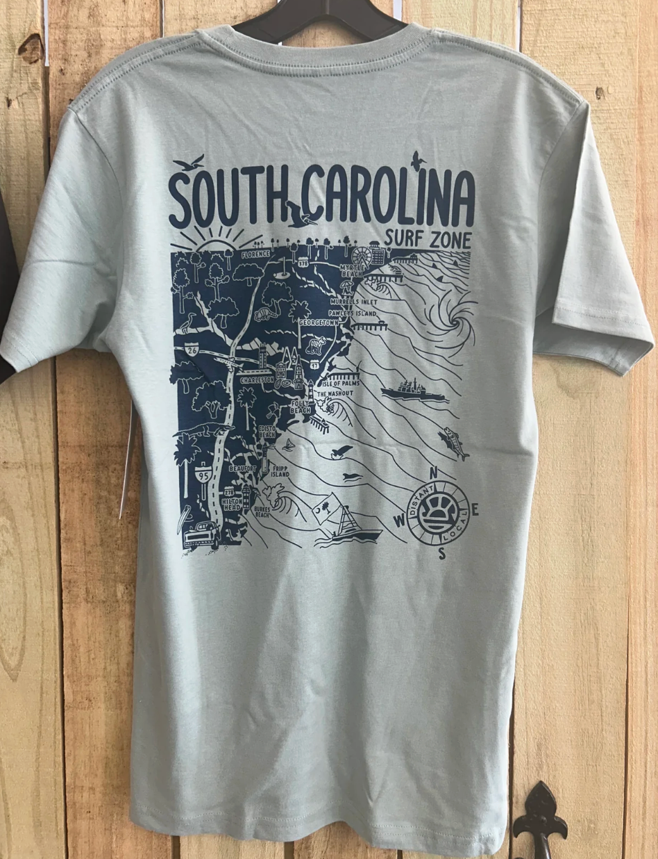 GV Distant Local map tee youth