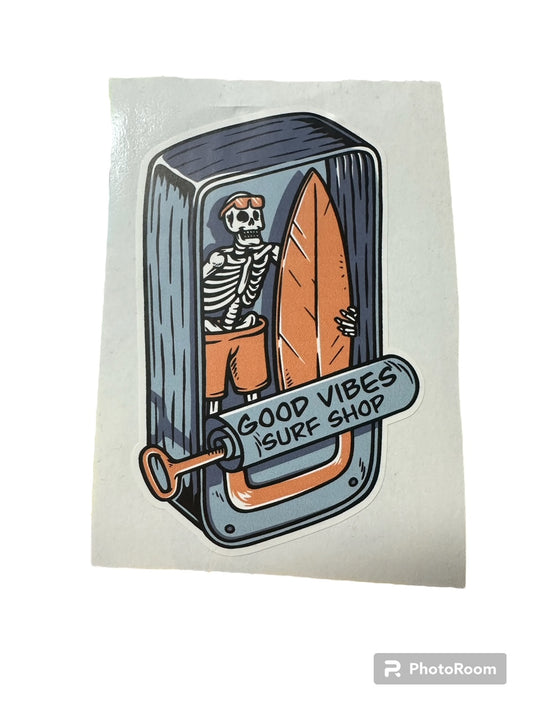 Good Vibes Skeleton Sticker