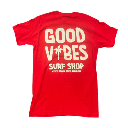 Good Vibes Palm Tee Red